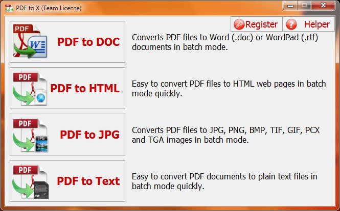 Click to view PDF to X 4.0 screenshot