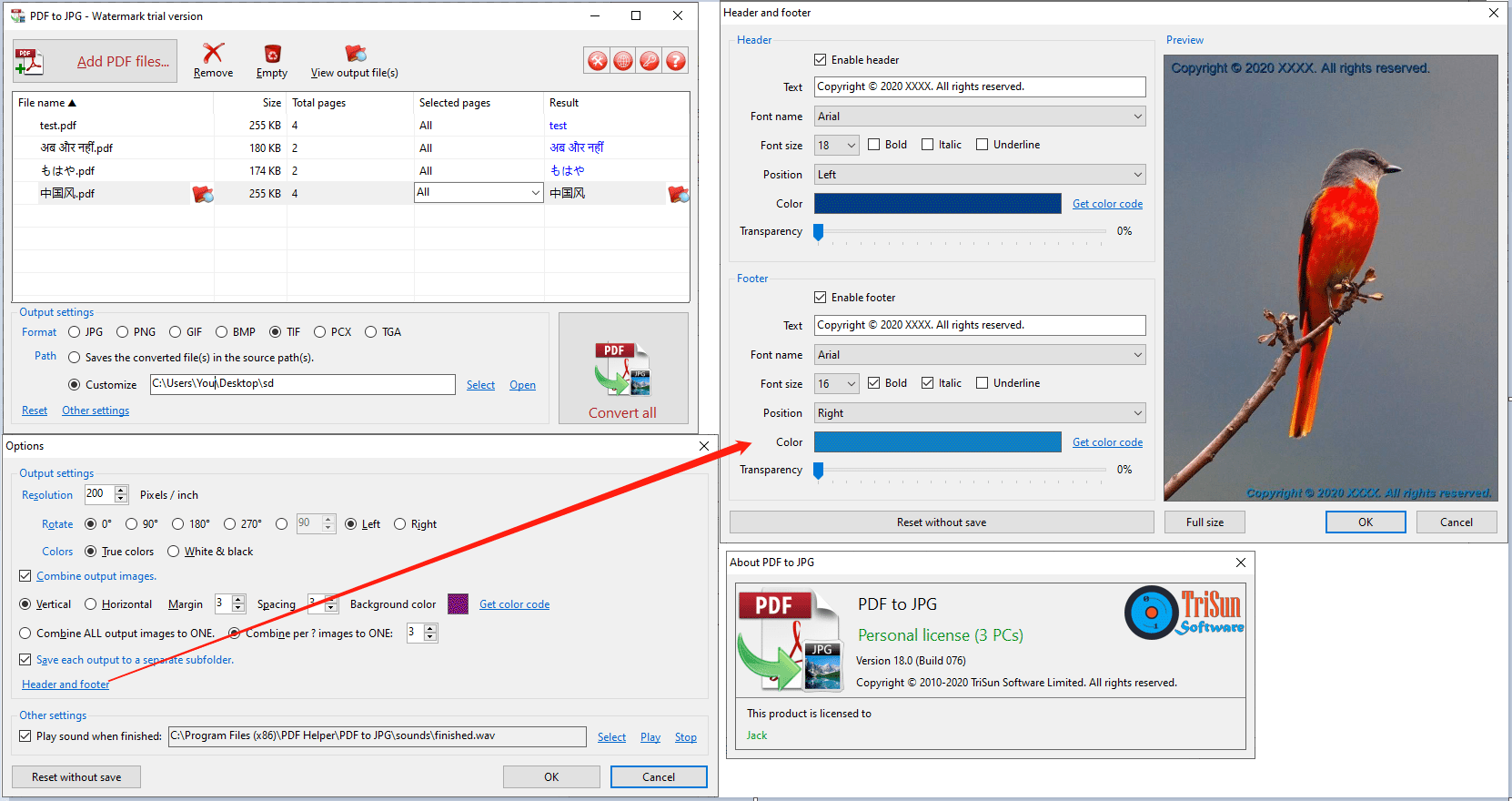 How to convert multiple png to pdf
