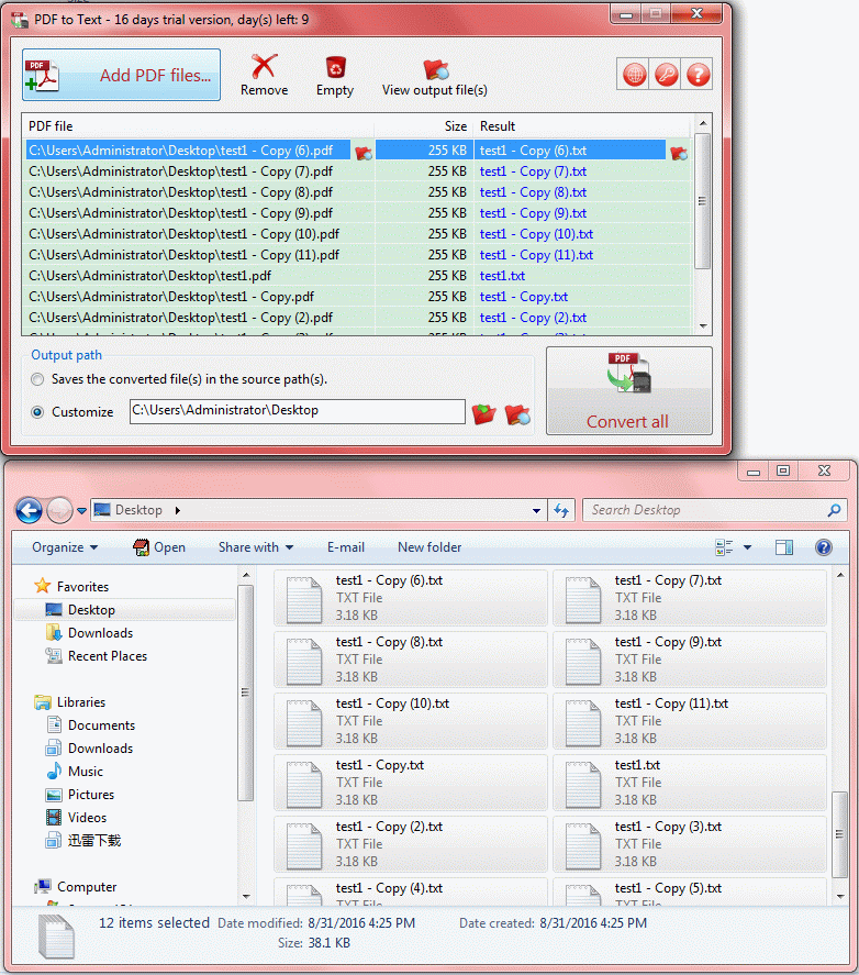 Extracting Results